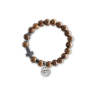 PULSERA BOLAS Y CRUZ MARRON_2